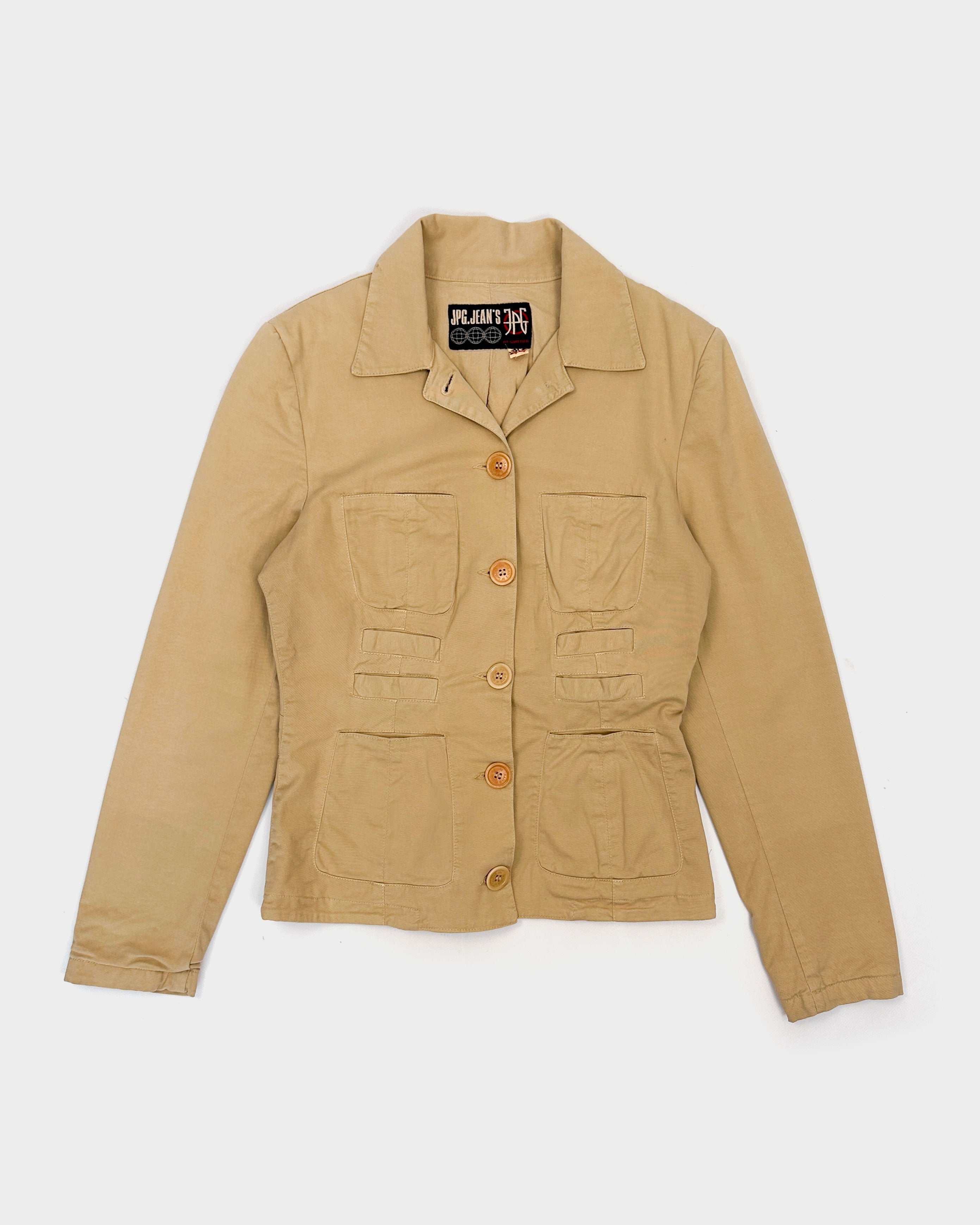 Beige utility clearance jacket