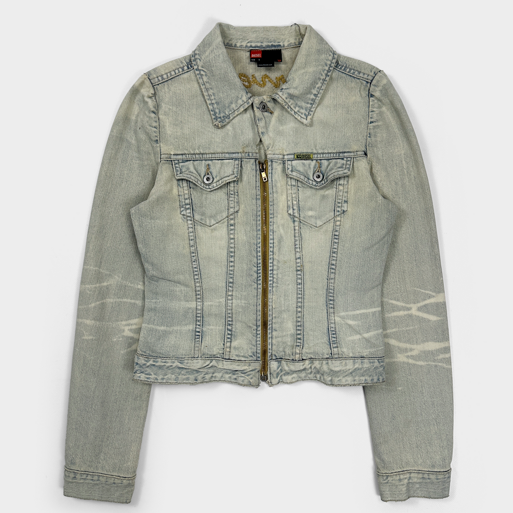 Diesel "Marvellous" Distressed Denim Trucker Jacket 2000's