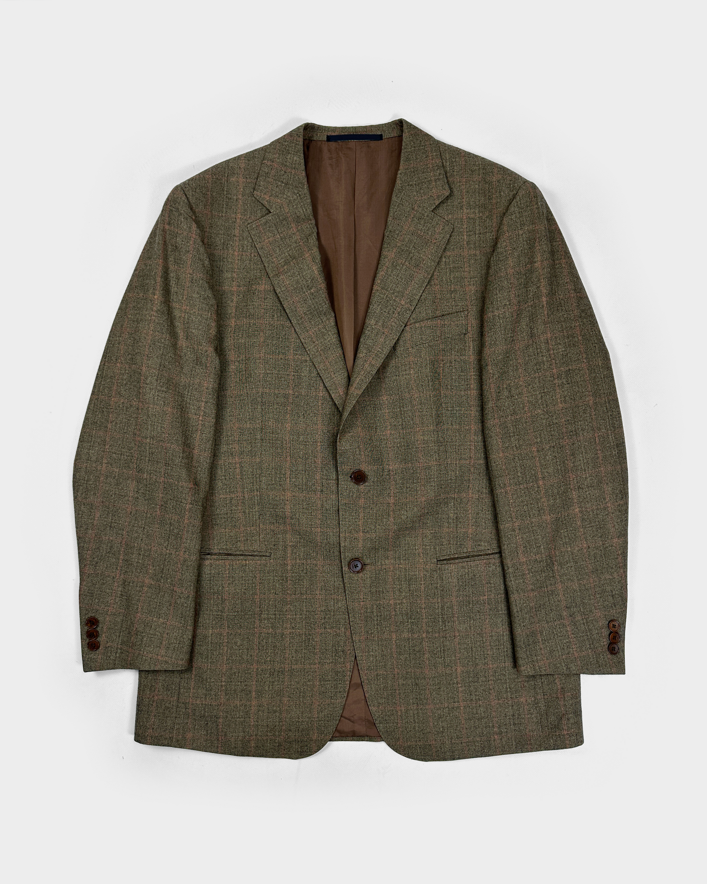 Burberry Sample Wool Checkered Pattern Blazer 1990's