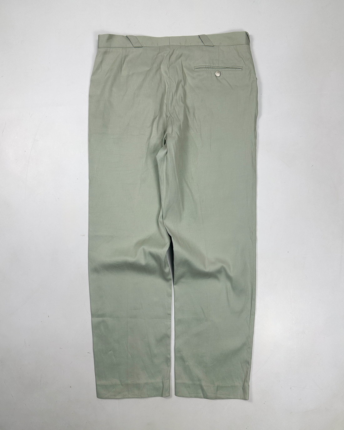 Thierry Mugler Aqua Green Straight Pants 2000's