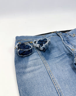 Dolce & Gabbana Denim Flower Pants 2000's