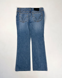 Dolce & Gabbana Denim Flower Pants 2000's