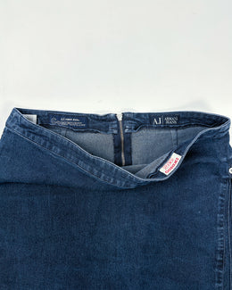 Armani Light Indigo Denim Mini Skirt  2000's