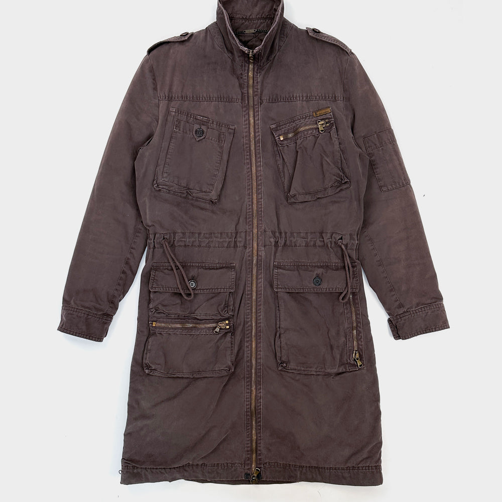 Dolce & Gabbana Chocolate Brown Utility Coat 1990's