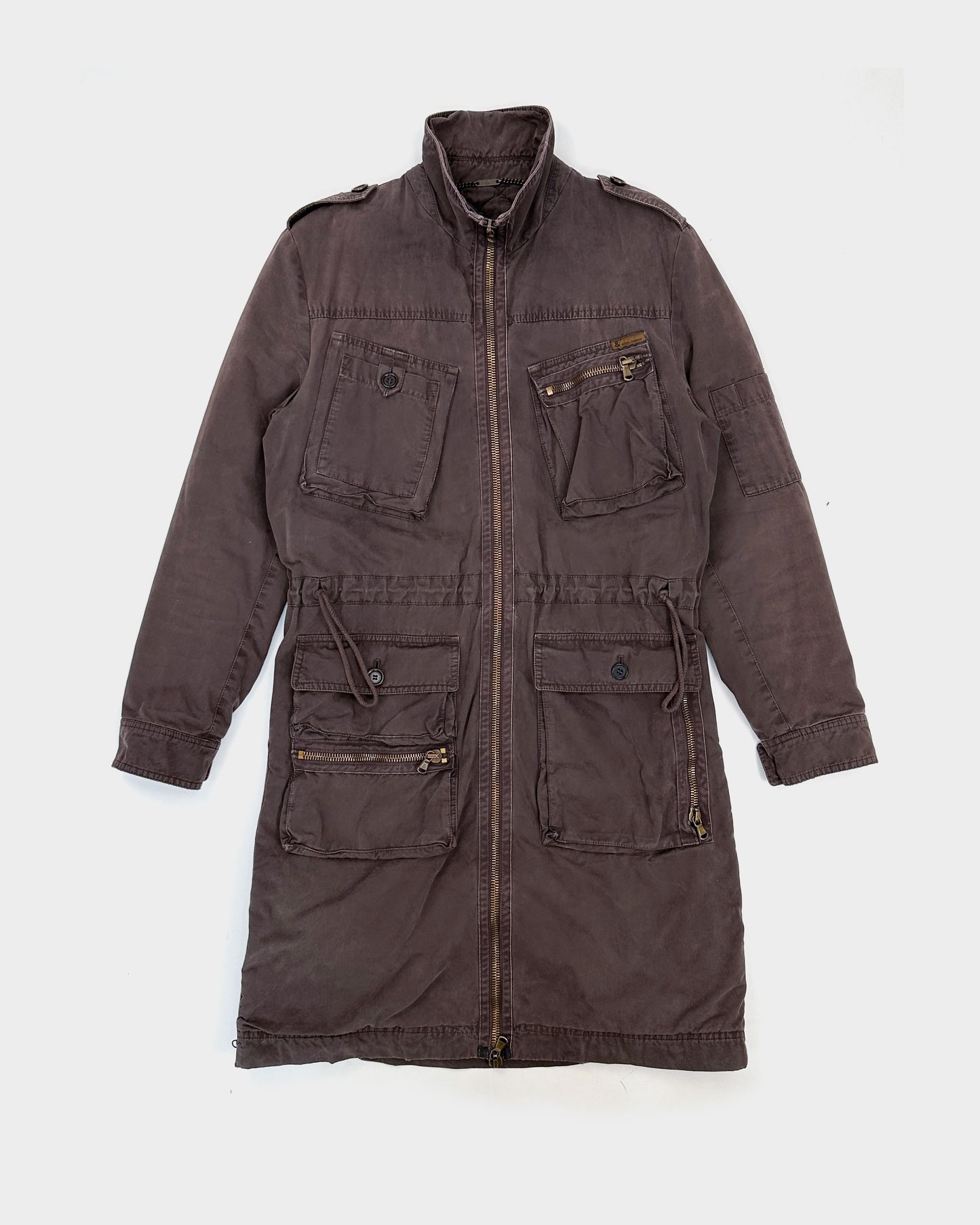 Dolce & Gabbana Chocolate Brown Utility Coat 1990's