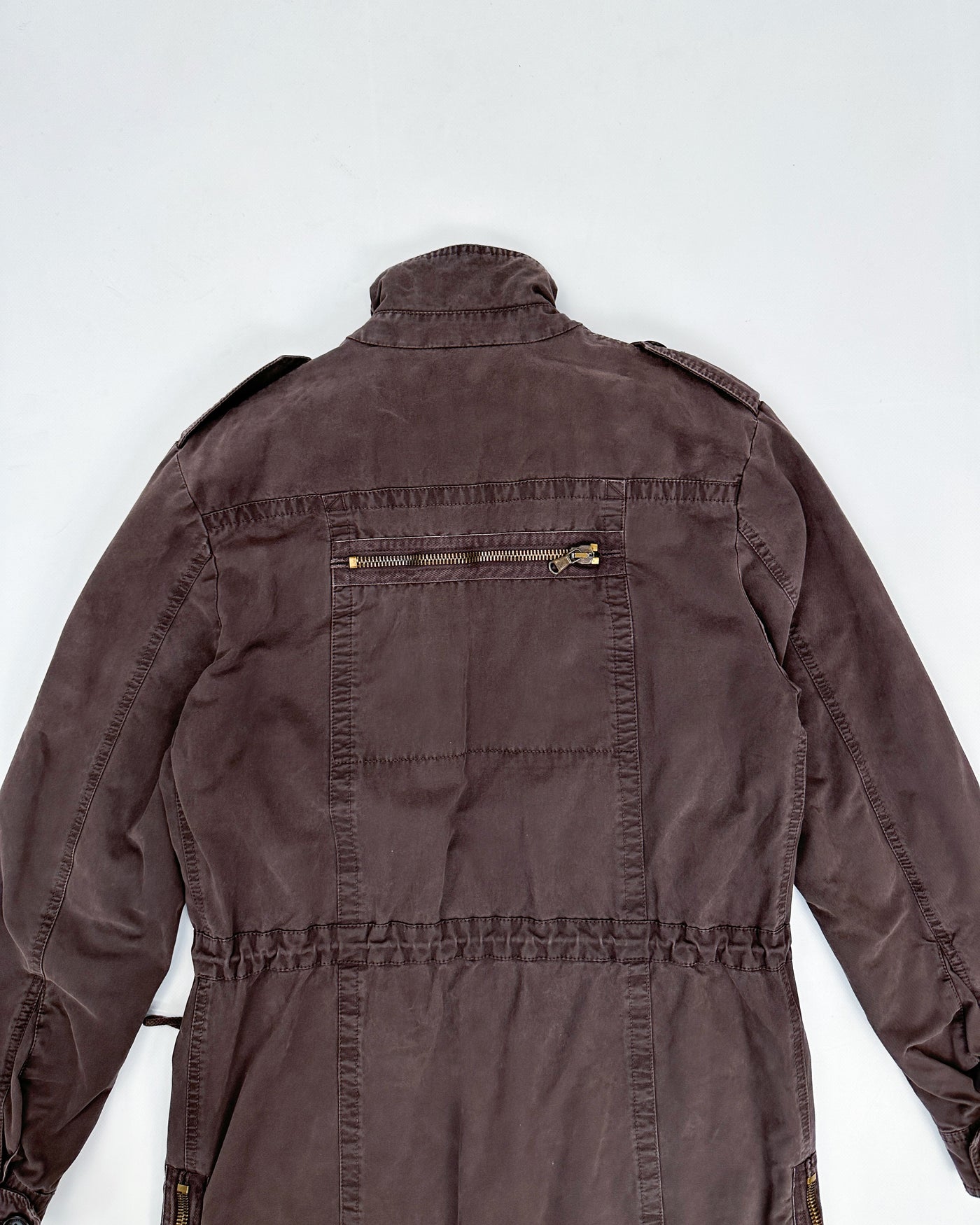Dolce & Gabbana Chocolate Brown Utility Coat 1990's