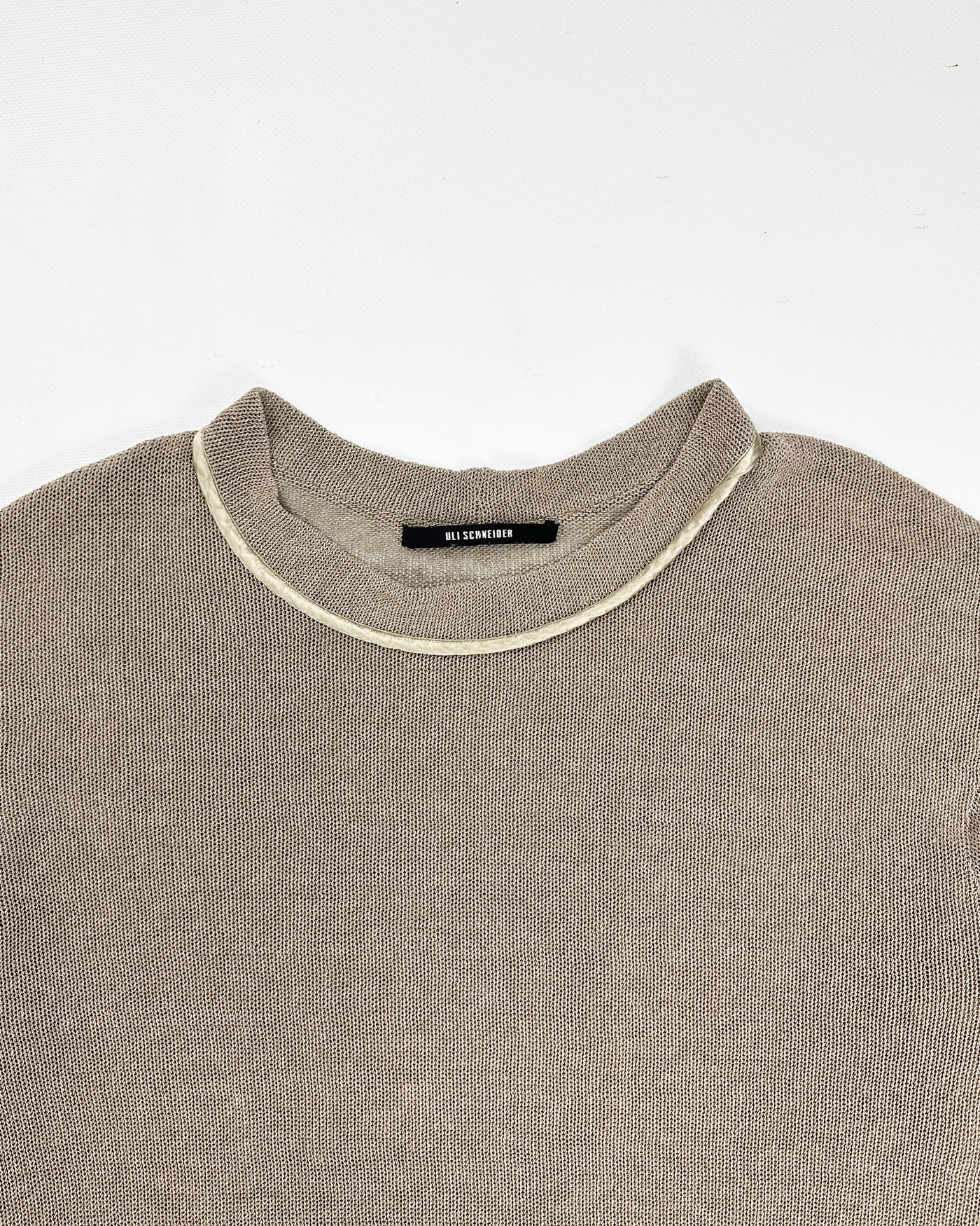 Uli Schneider Beige Mesh Heavyweight Knit 2000's
