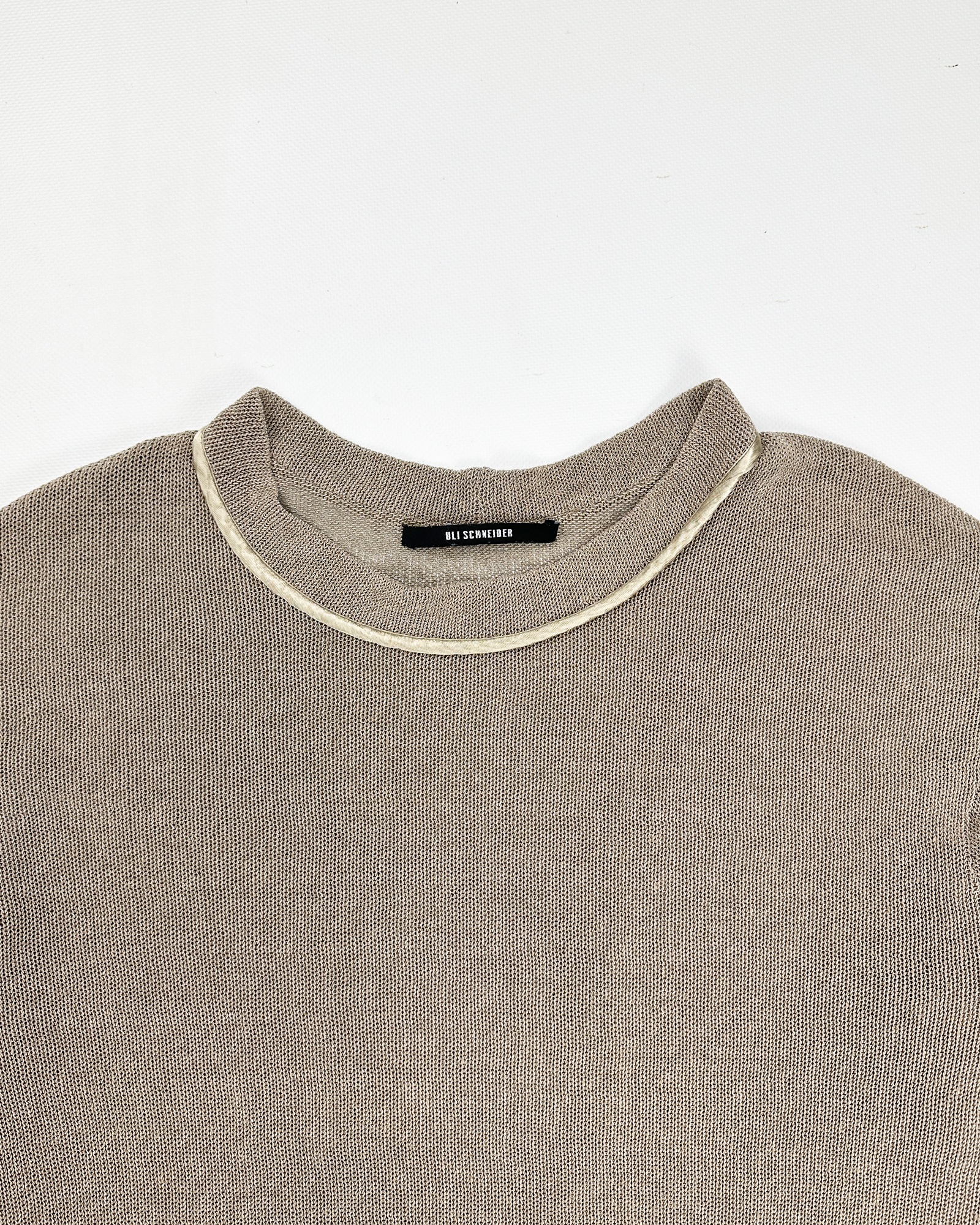 Uli Schneider Beige Mesh Heavyweight Knit 2000's