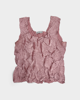 Julie Guerlande Pink Pleated Top 2000's