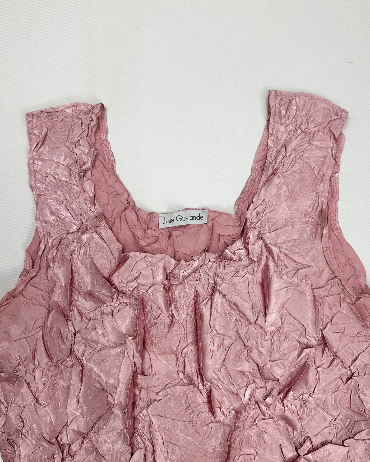 Julie Guerlande Pink Pleated Top 2000's