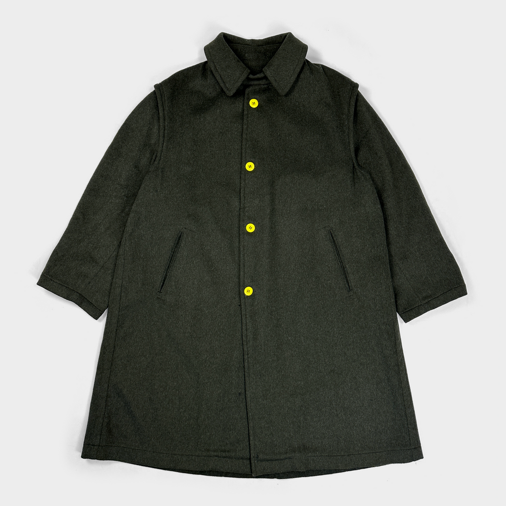 C.P. Company by Massimo Osti Deep Green Wool Coat 1980's