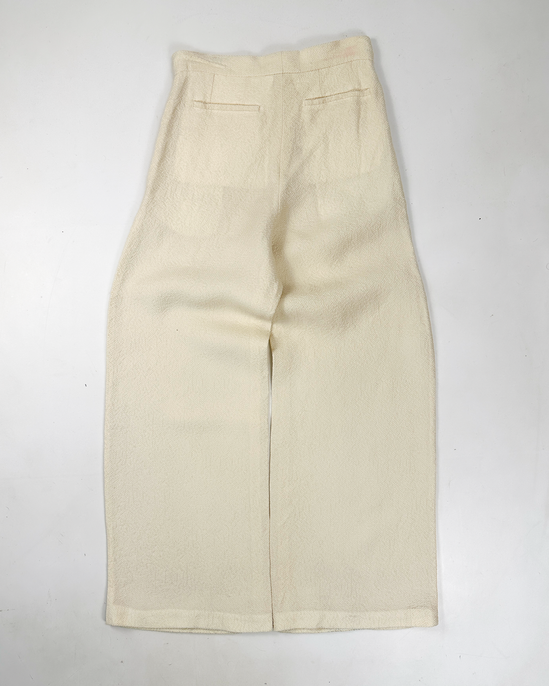 Jil Sander Textured Cotton Wide Leg Pants 2000's