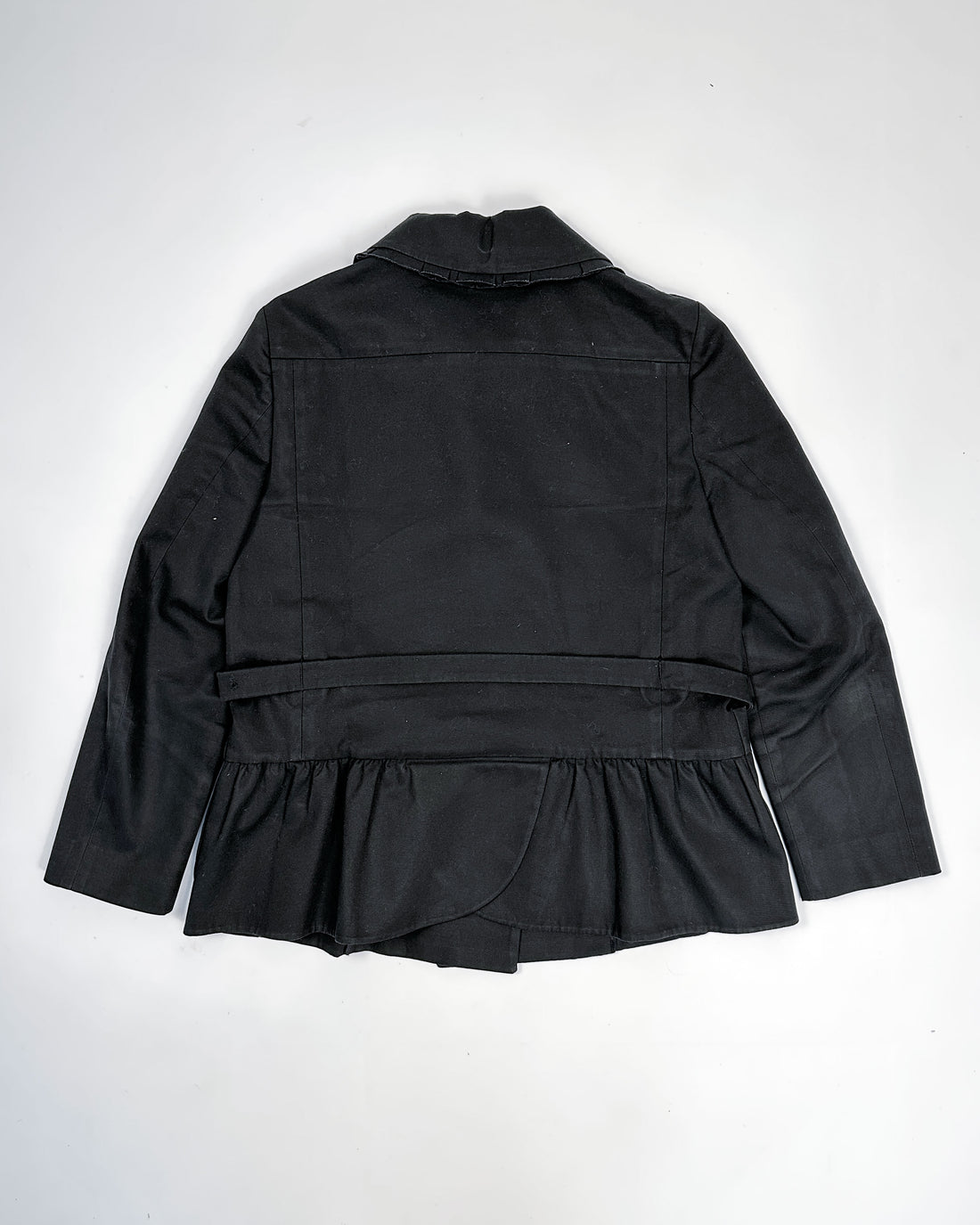 Miu Miu Black Short Trench Coat 2000's