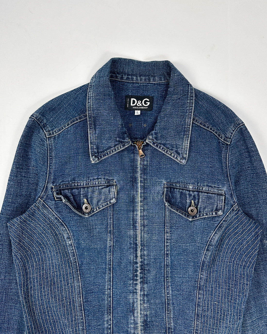 Dolce & Gabbana Stitched Denim Jacket 1990's
