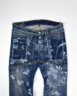 Marithé Francois Girbaud Distressed Cargo 3/4 Pants 2000's