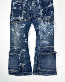 Marithé Francois Girbaud Distressed Cargo 3/4 Pants 2000's