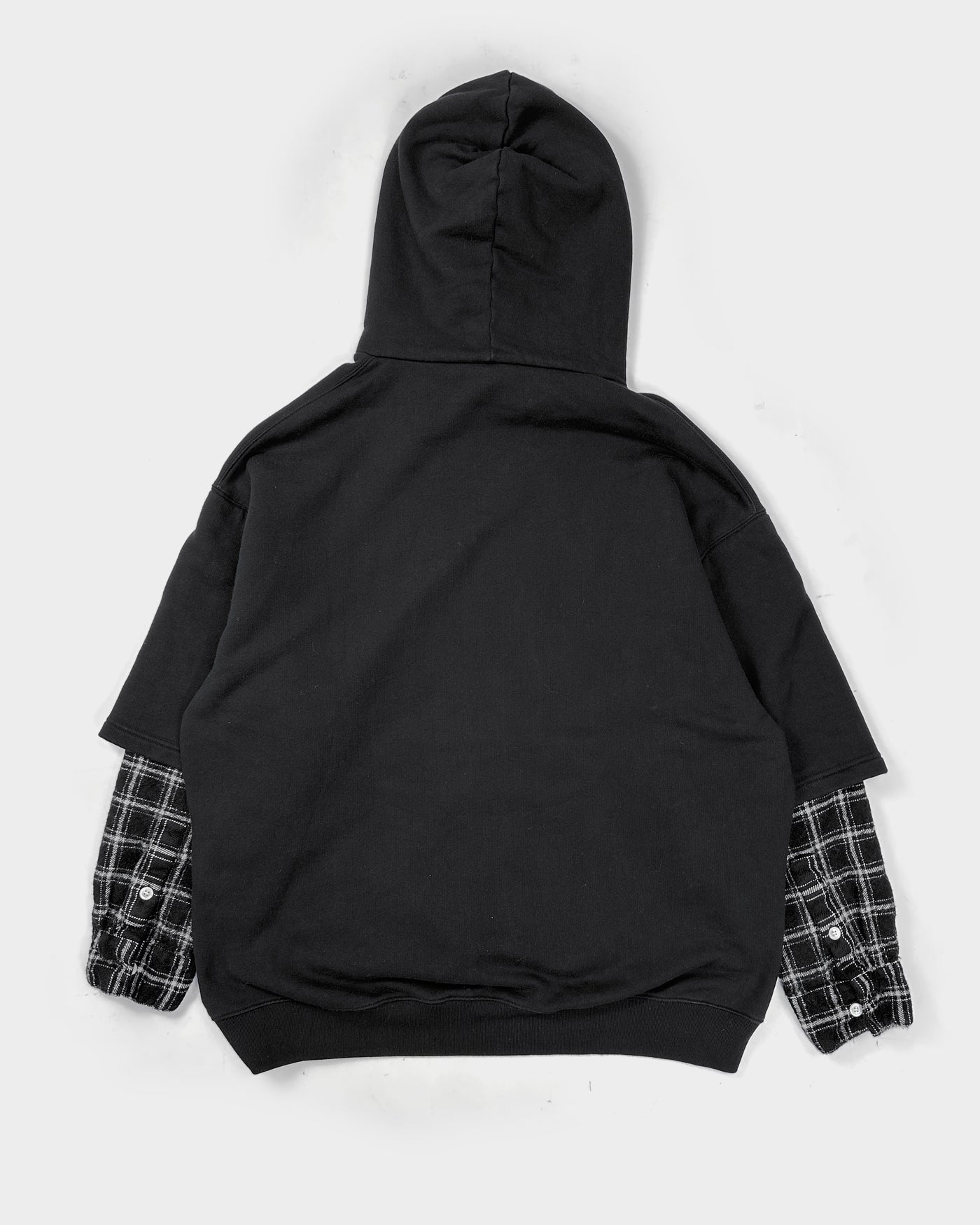 Marni Black Cotton + Wool Sleeves Hoodie 2000's