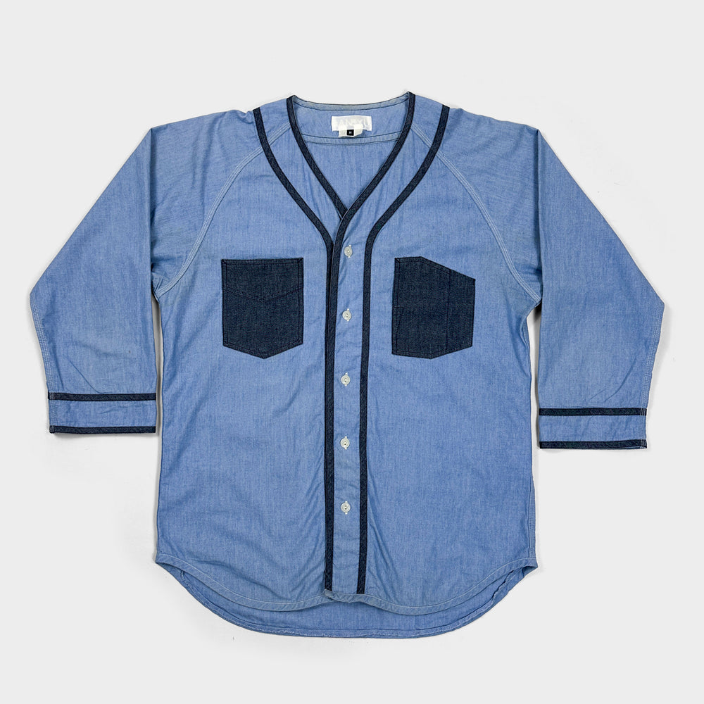 Comme Des Garçons GANRYU Blue Baseball Shirt 2016