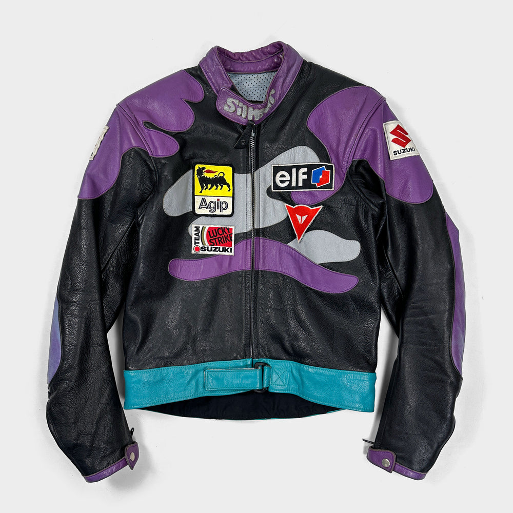 Suzuki Tri-color Leather Racing Jacket 1990's