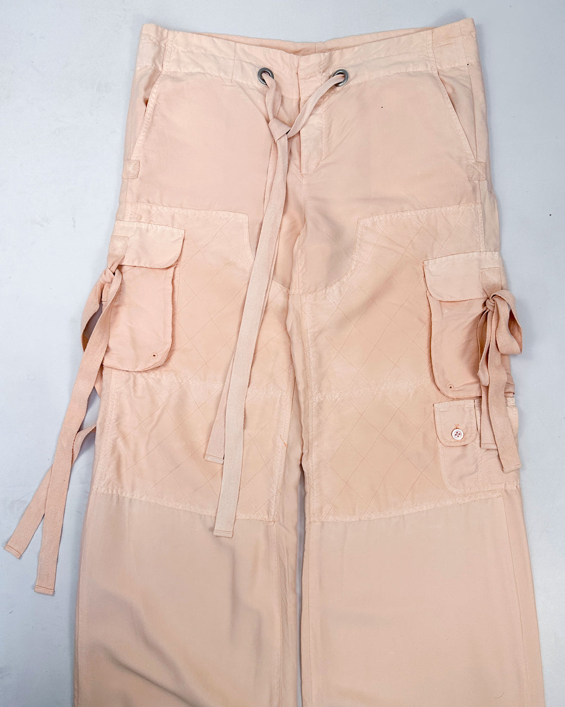 Ralph Lauren Light Pink Cargo Silk Pants 2000's