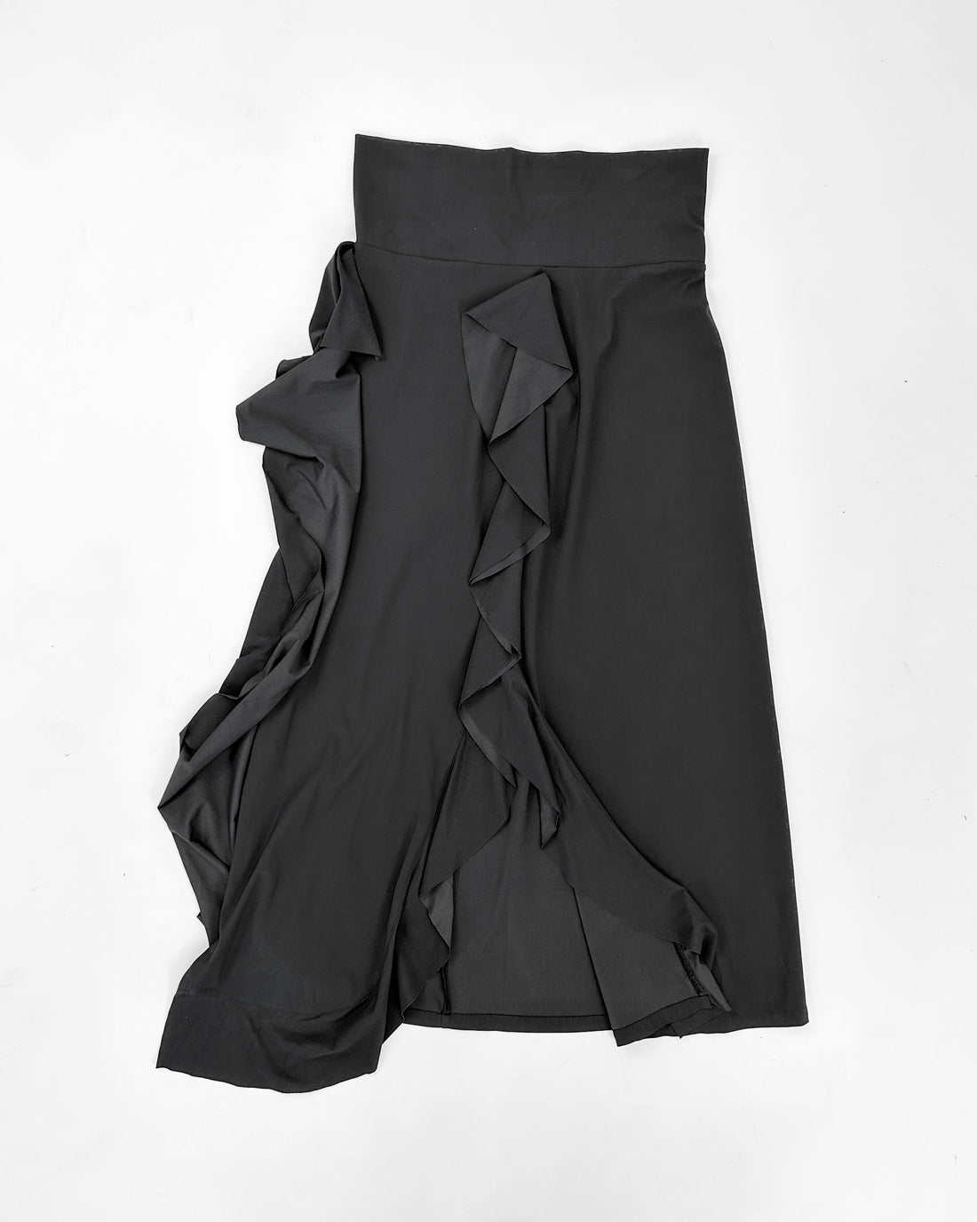 Marithé Francois Girbaud Black Fluid Skirt 2000's