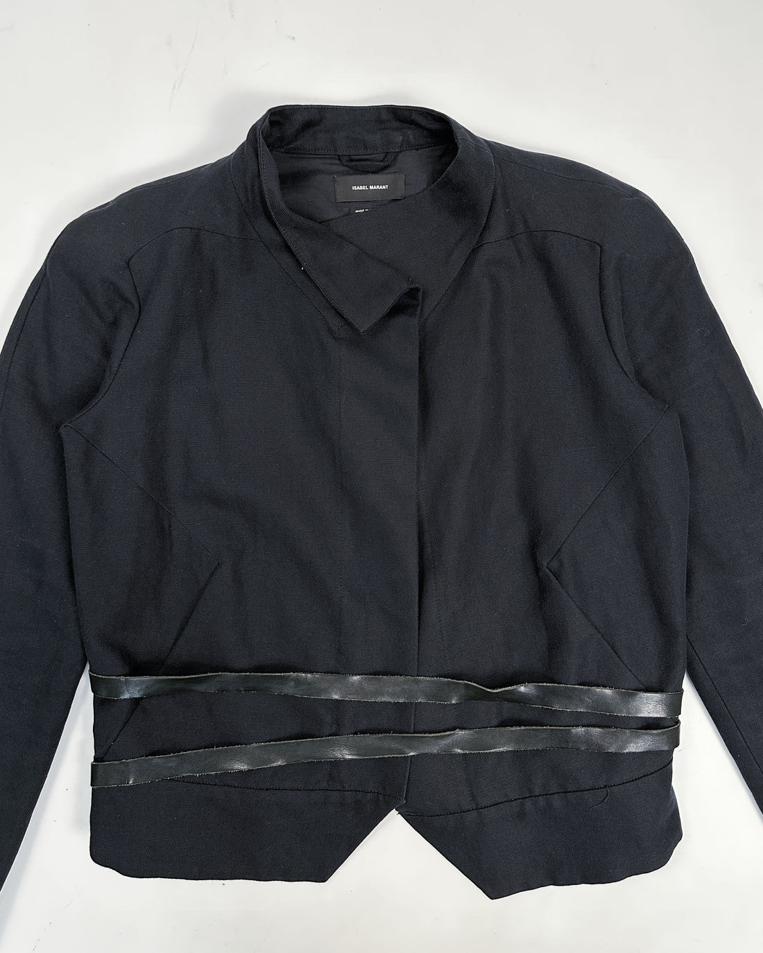 Isabel Marant Bondage Linen Black Jacket 1990's