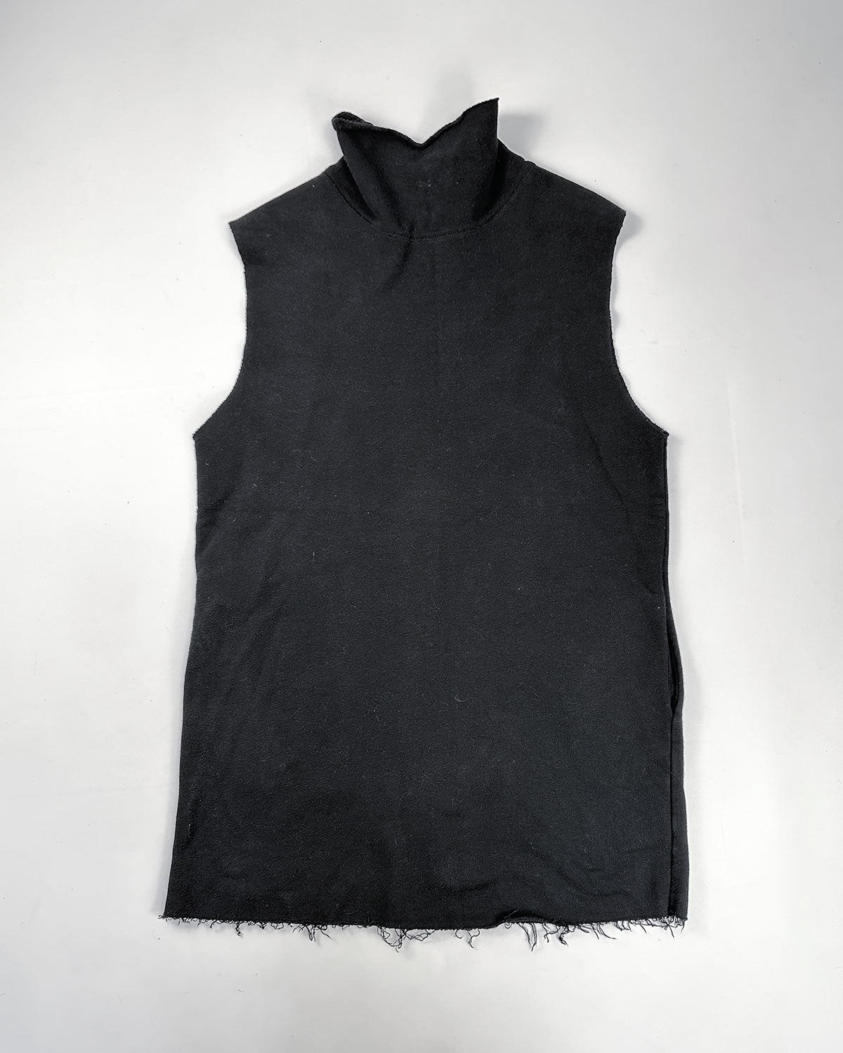 Giorgio Brato Raw-Edge Black Long Vest 2000's