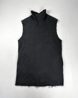 Giorgio Brato Raw-Edge Black Long Vest 2000's