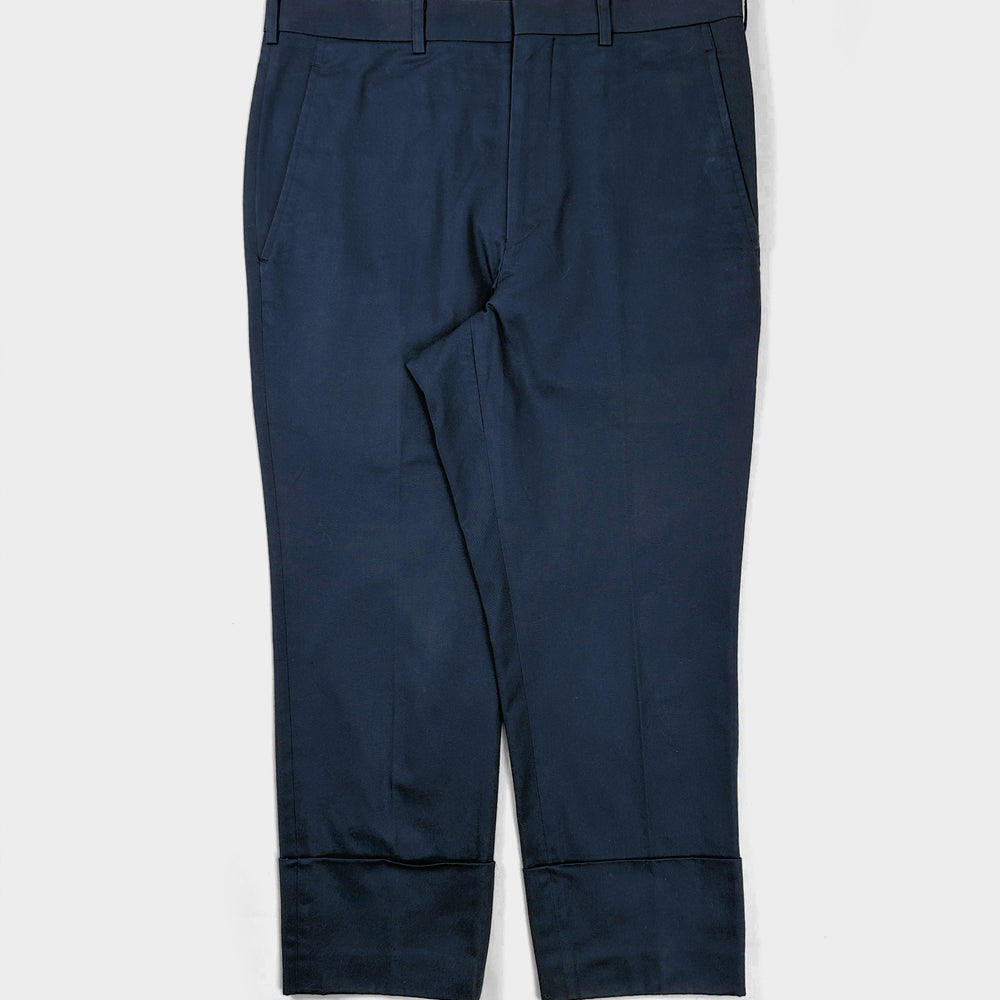 Comme Des Garçons Navy Blue Straight Suit Pants 2012