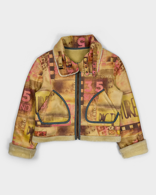 Balmain Shearling Reversible Printed Jacket 2000's – Vintage TTS