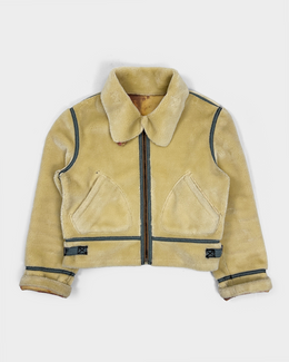 Balmain Shearling Reversible Printed Jacket 2000's