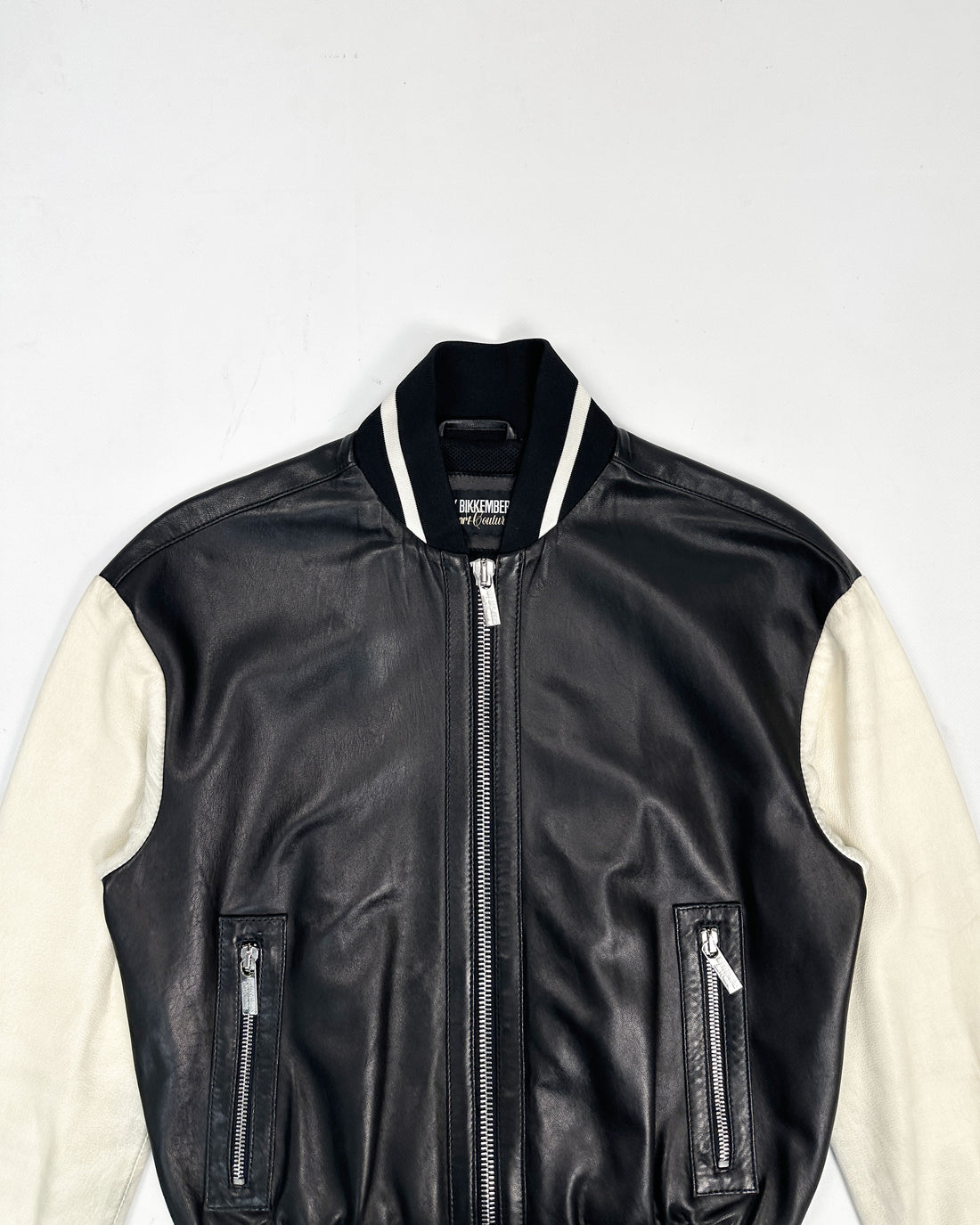 Dirk Bikkembergs Leather Varsity Jacket 1990's