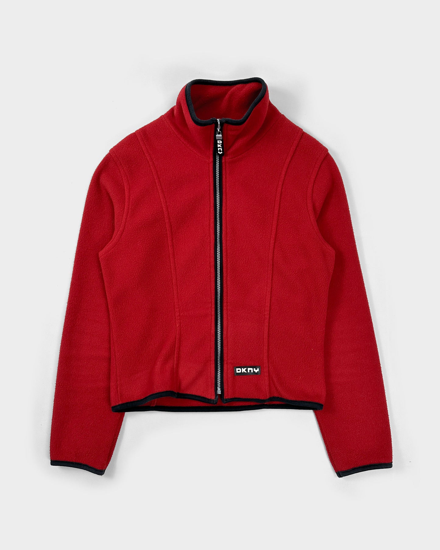 DKNY Cropped Red Polar Fleece 1990's