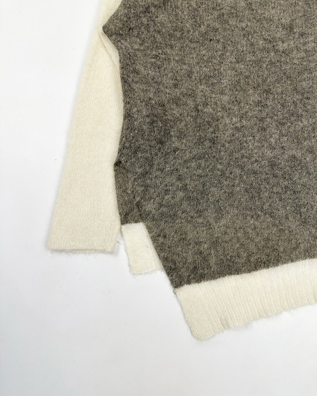 Helmut Lang Mohair Colorblock Alpaca Blend Sweater 2000's