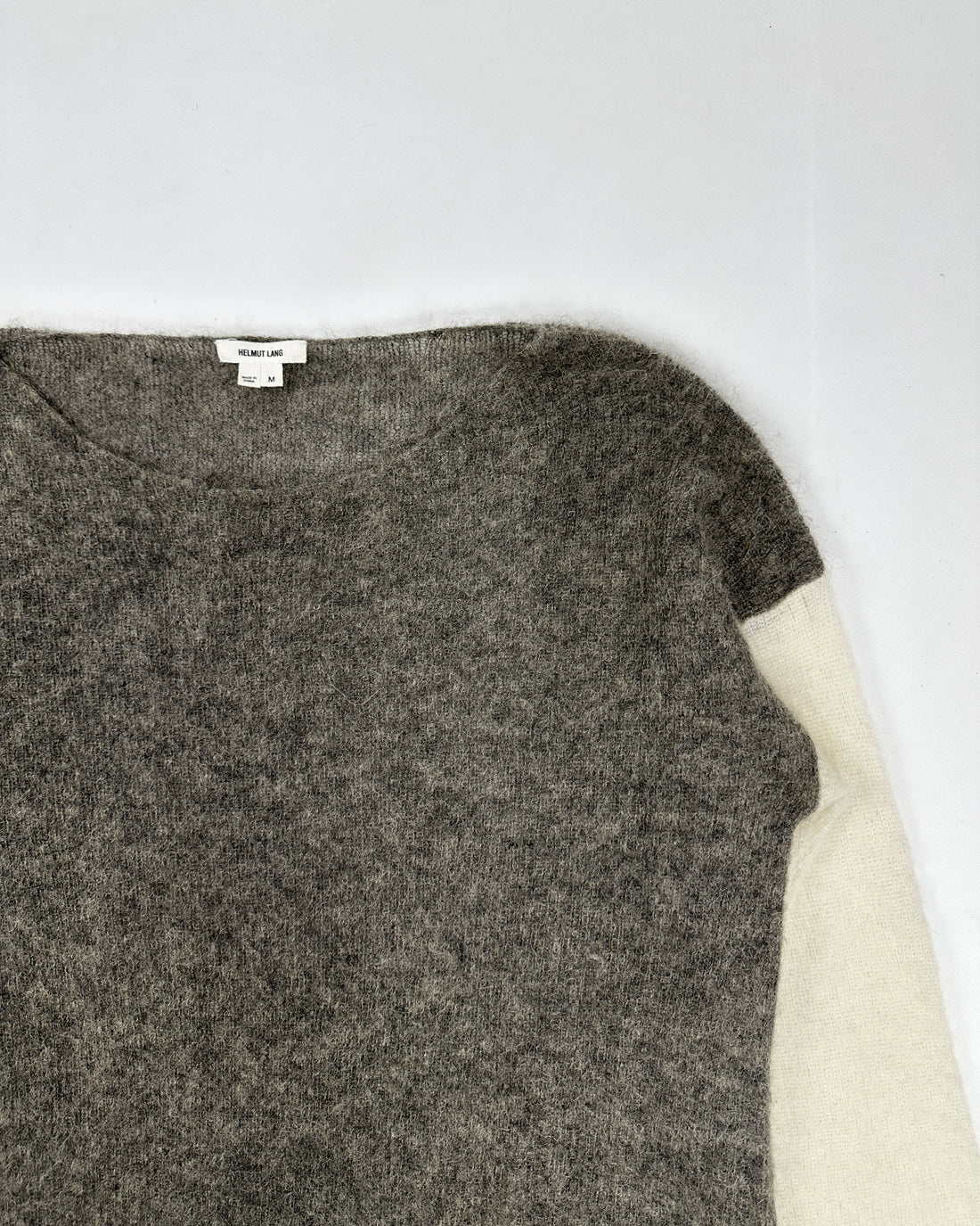 Helmut Lang Mohair Colorblock Alpaca Blend Sweater 2000's