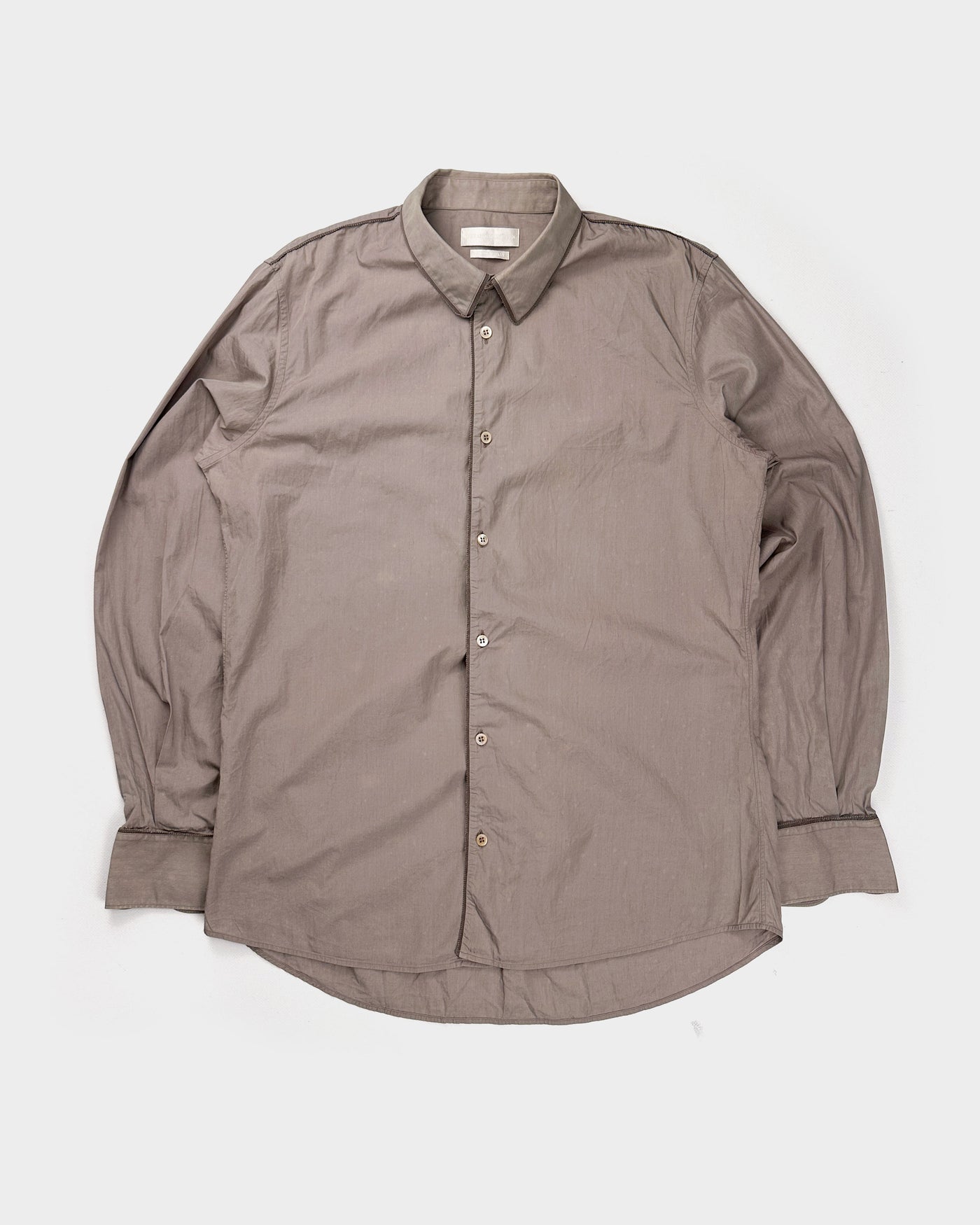 Alexander Mcqueen Brown Cotton Shirt S/S 2010 – Vintage TTS Alexander Mcqueen Brown Cotton Shirt S/S 2010 – Vintage TTS