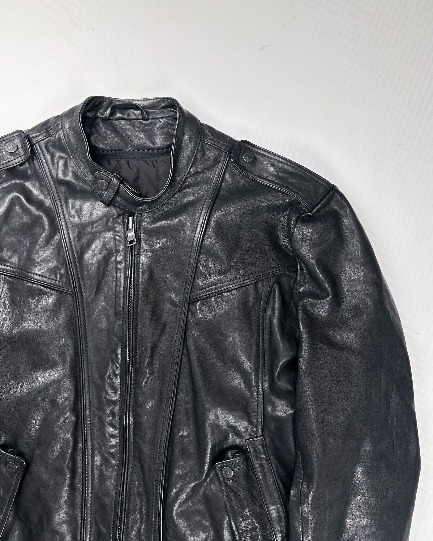 Gazzarrini Black Leather Jacket 1990's