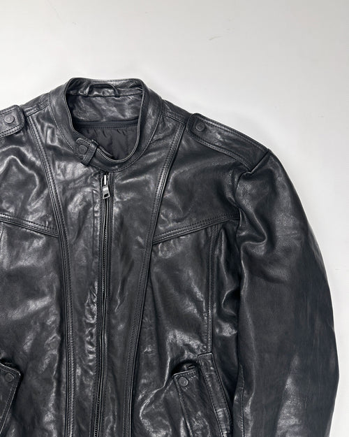 Gazzarrini Black Leather Jacket 1990's