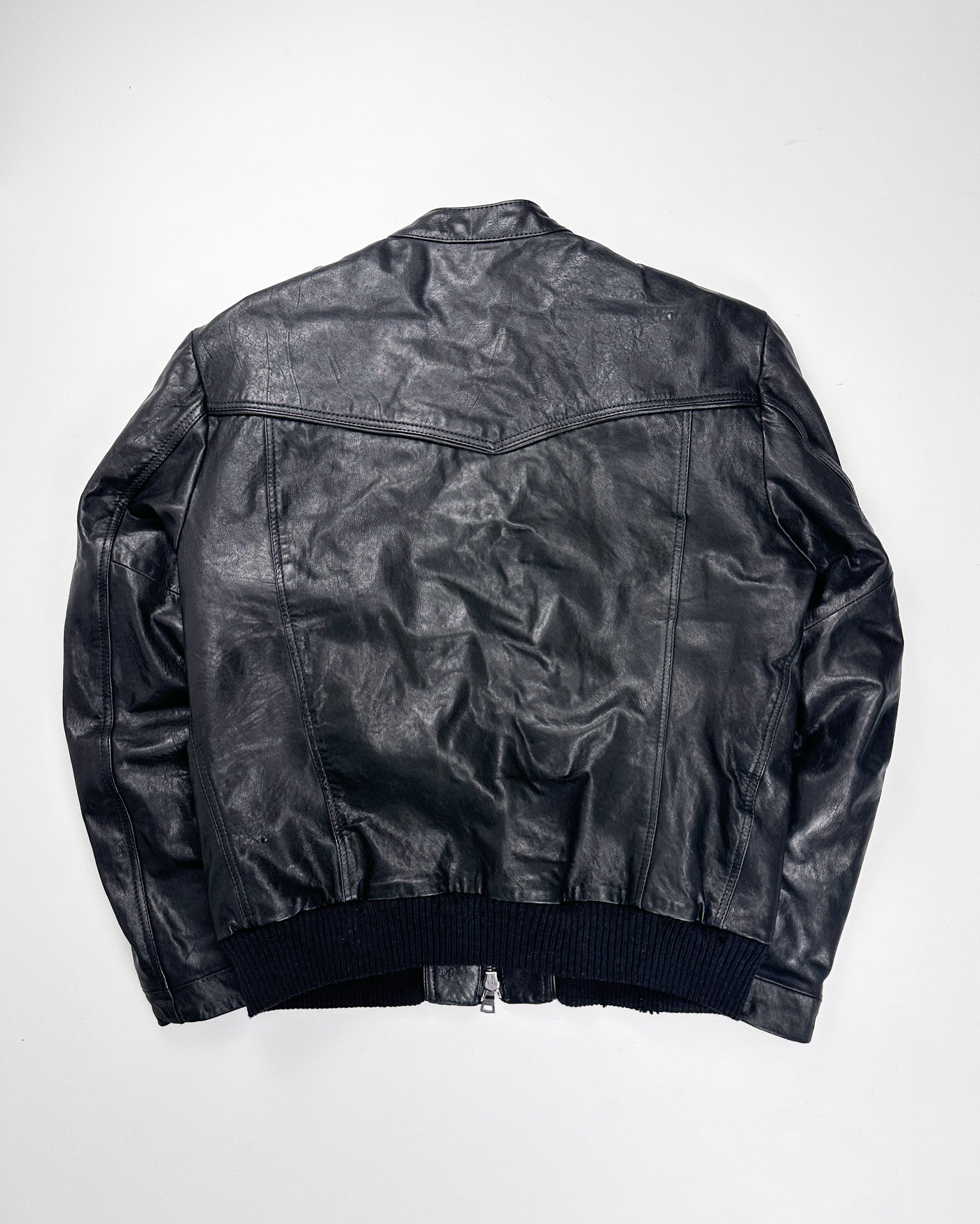 Gazzarrini Black Leather Jacket 1990's