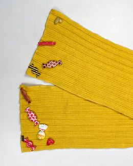 Moschino 3-D Candy Yellow Scarf 2000's