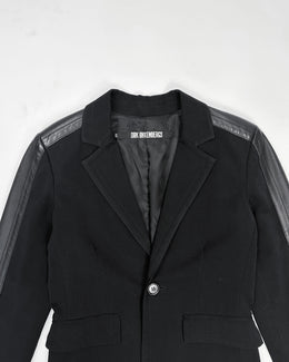 Dirk Bikkembergs Leather Sleeves Blazer Jacket 2000's
