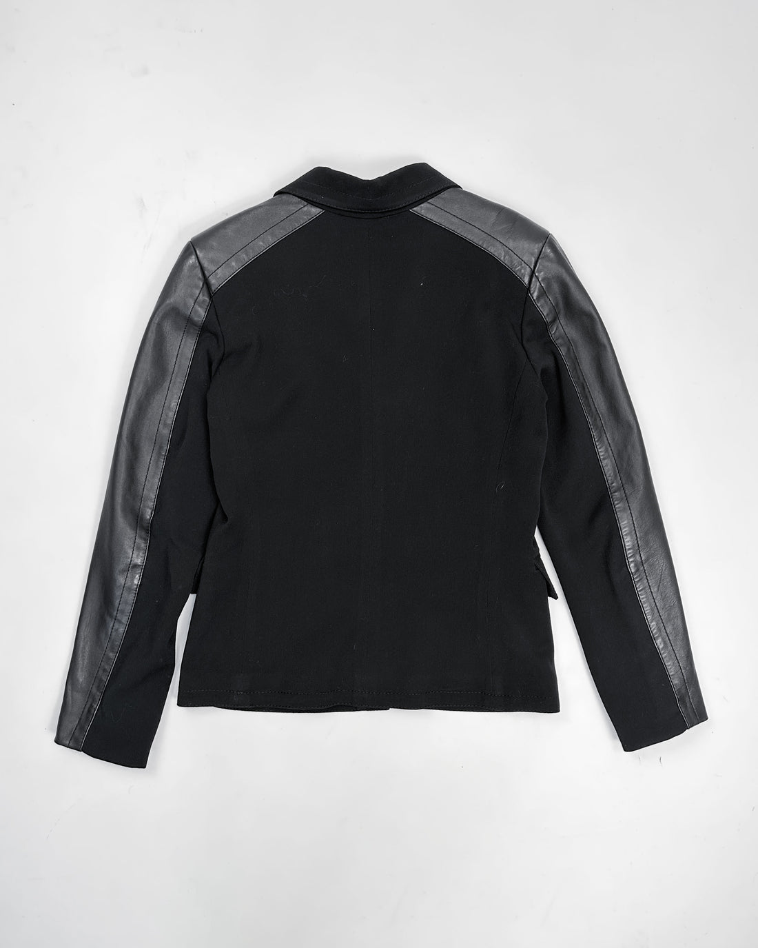 Dirk Bikkembergs Leather Sleeves Blazer Jacket 2000's
