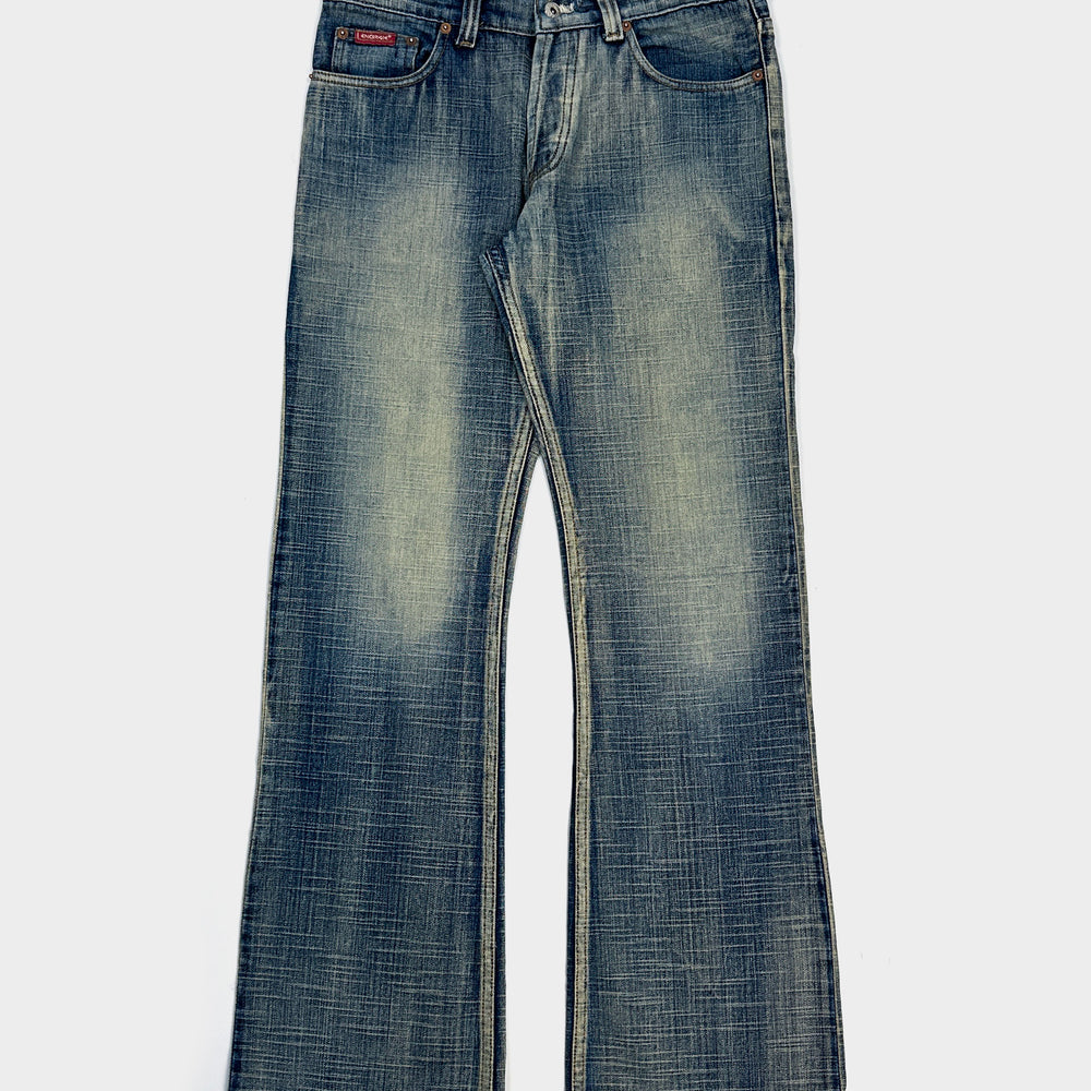 Energie Washed Denim Straight Pants 2000's