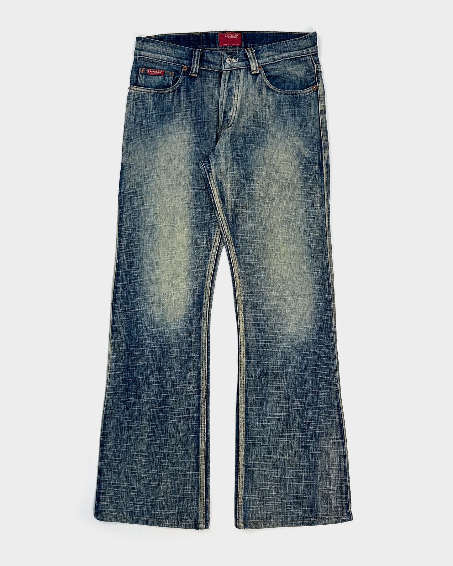 Energie Washed Denim Straight Pants 2000's