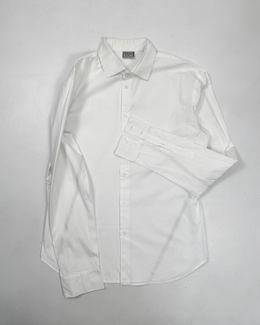Versace Reflective Stripes White cotton Shirt 1990's