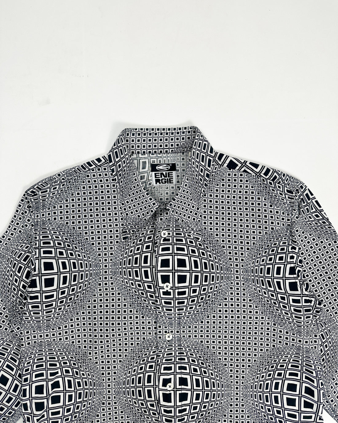 Energie Hypnotic Black and White Shirt 2000's