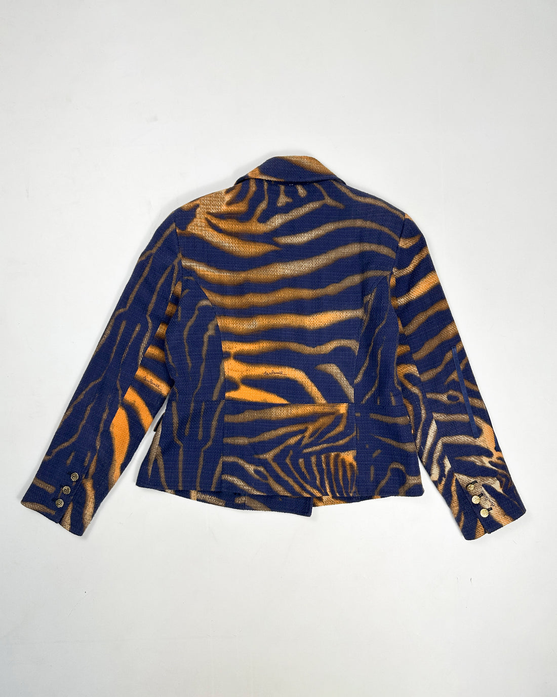 Roberto Cavalli Cheetah Blue Cross Blazer 2000's