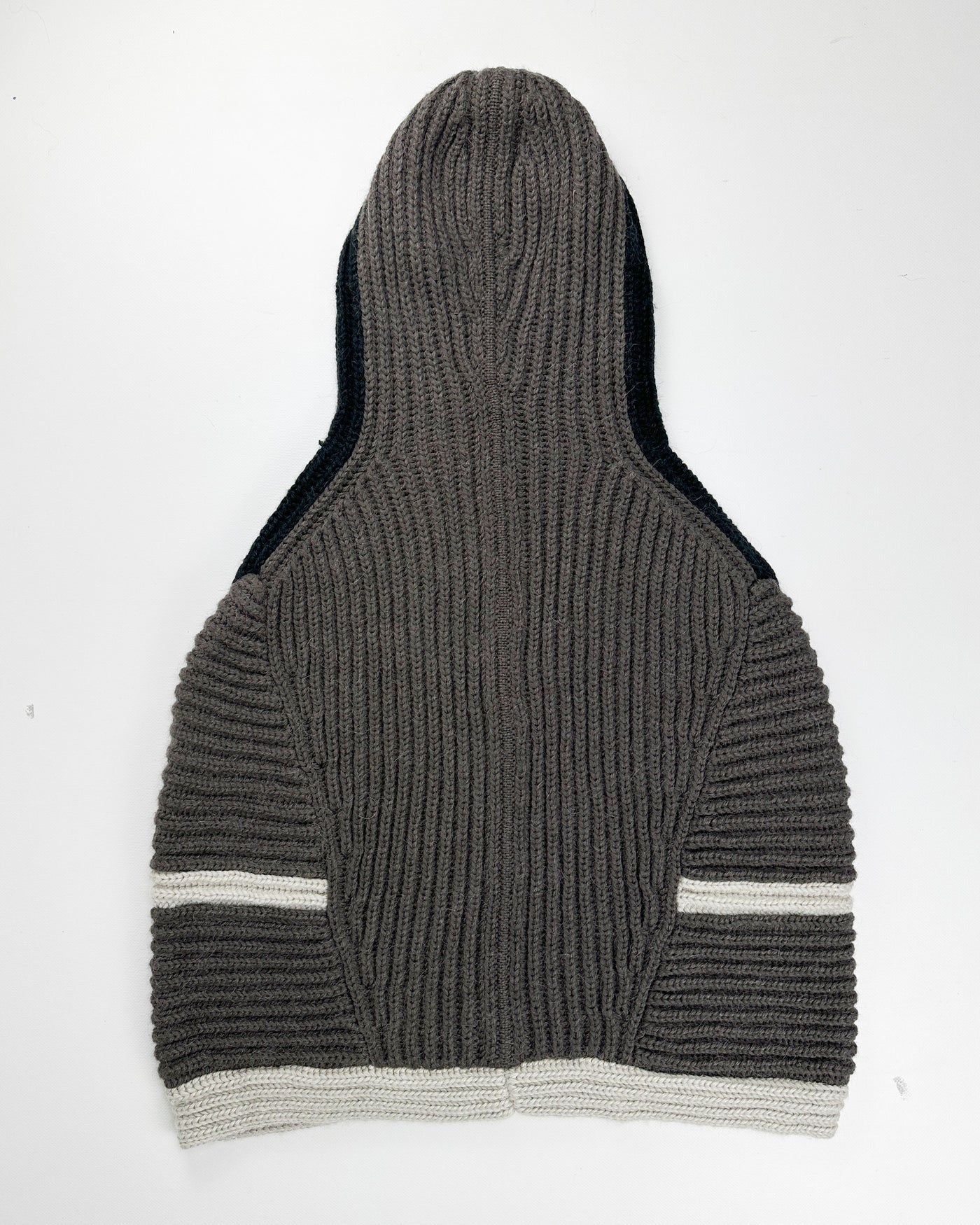 Marithé François Girbaud 3-Tone Alpaca Poncho 2000's