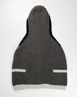 Marithé François Girbaud 3-Tone Alpaca Poncho 2000's