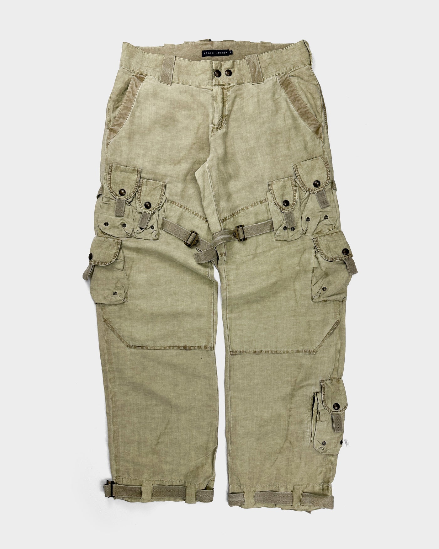 Ralph Lauren Silk + Linen Cargo Pants 1990's